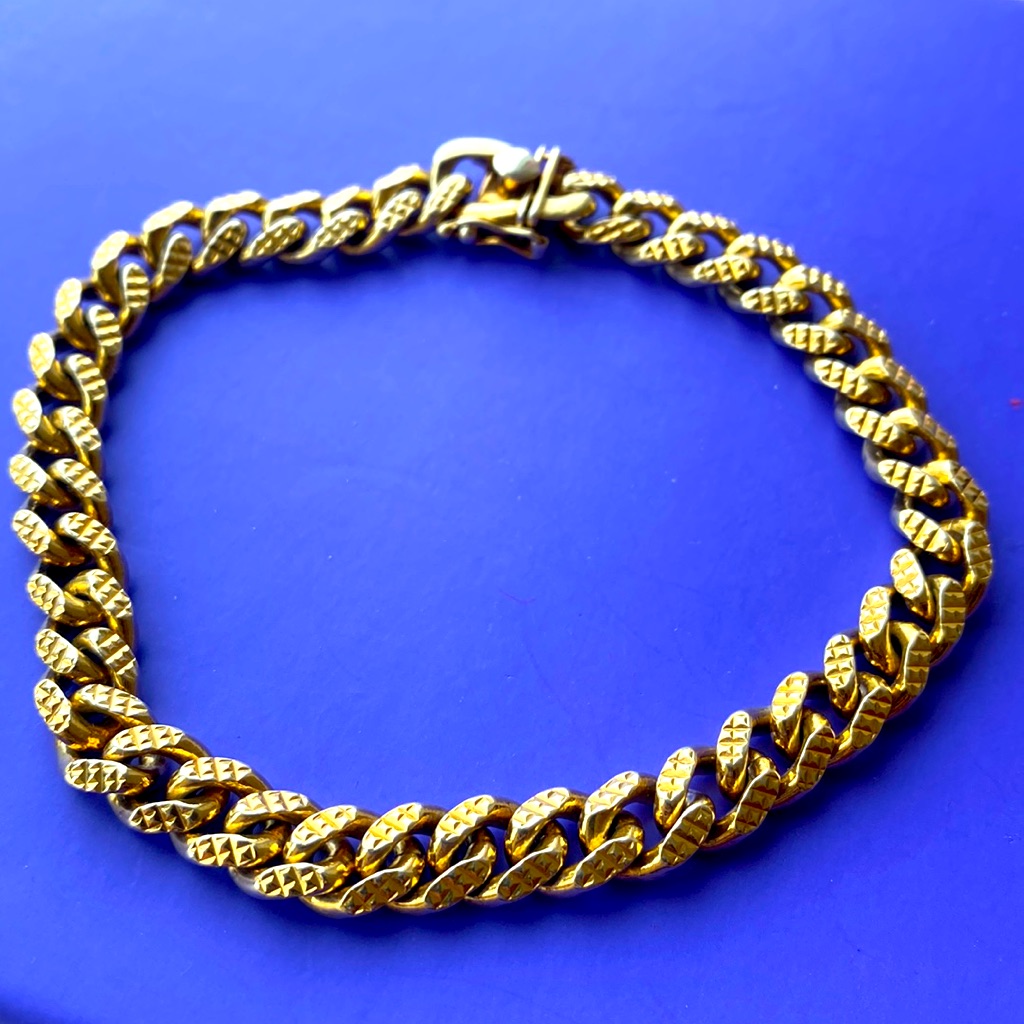 Sterling Silver Gold Plated Link Bracelet